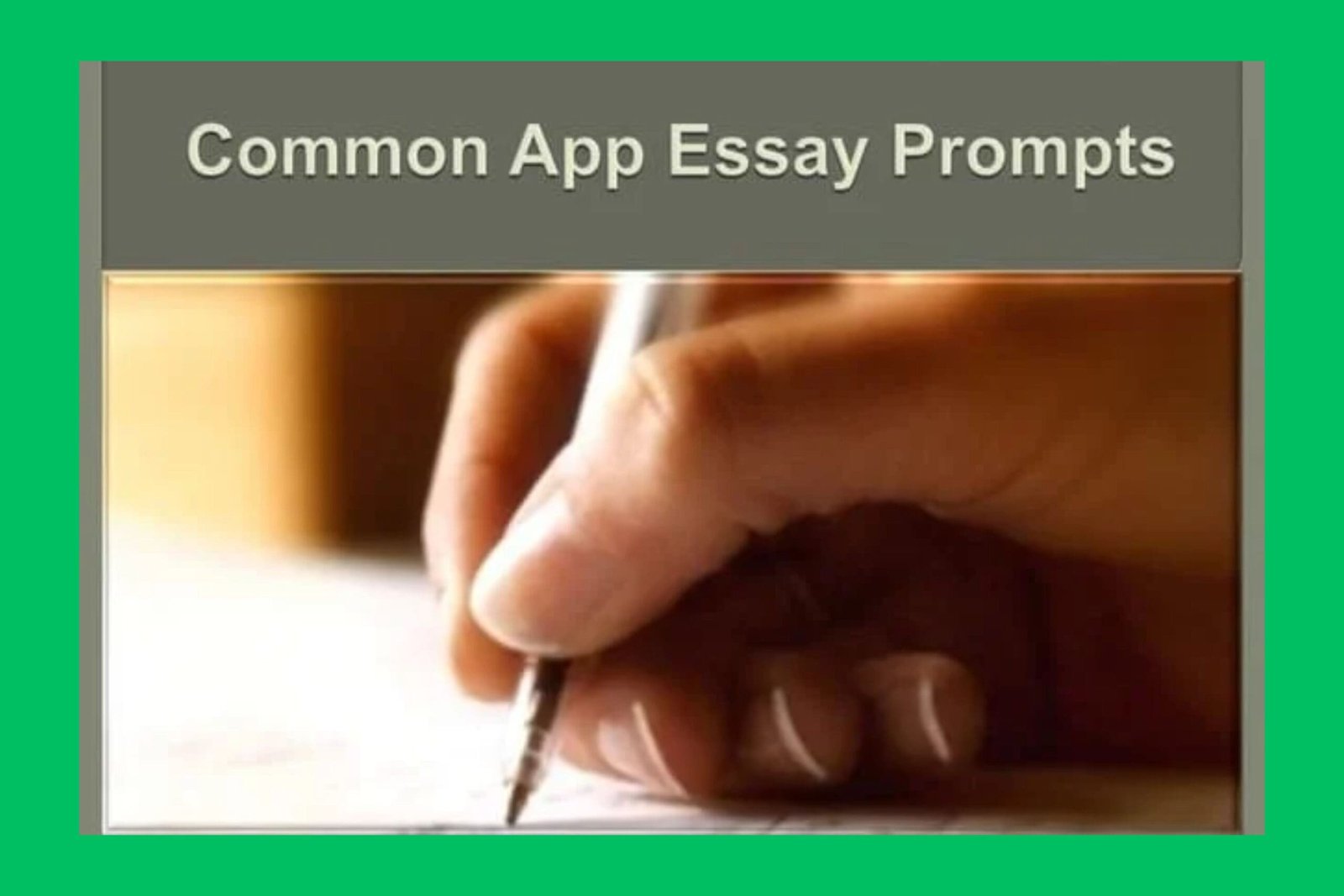 Writing Common App essay